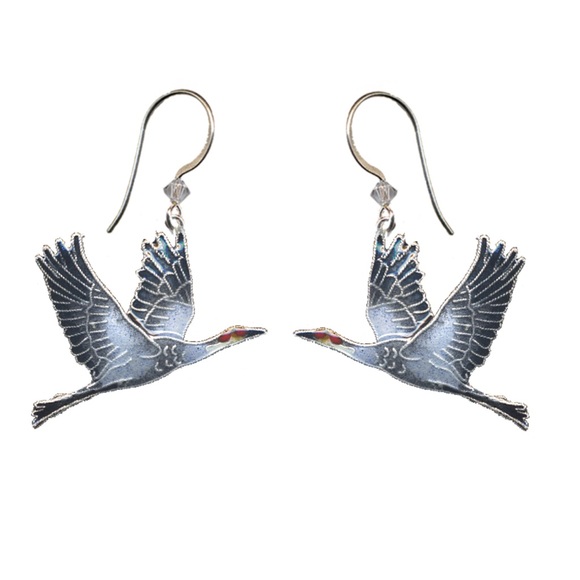 Sandhill Crane Earrings - Picture 2 of 2